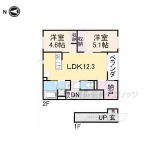 ブルースカイ【2階】の間取り