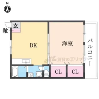 シャトー西村【2階】の間取り