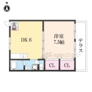 シャトー西村【103号室】の間取り