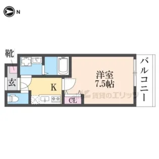 リアコート武庫之荘【405号室】の間取り