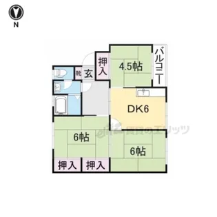 修学院住宅B棟【0206号室】の間取り
