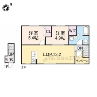 クレスト大堀【2階】の間取り