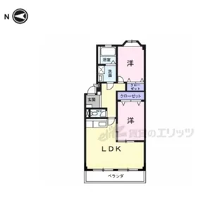 ルミエール山下【2階】の間取り