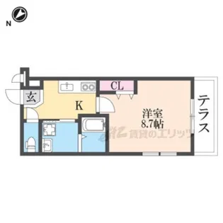 フジパレス北城内EAST【1階】の間取り