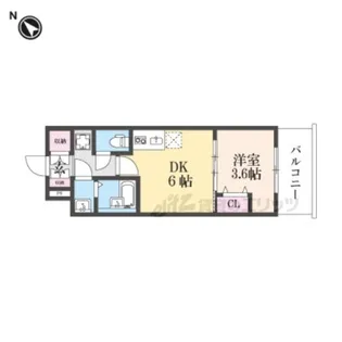 ArtizA尼崎立花【4階】の間取り