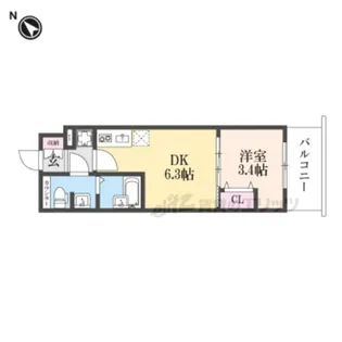 ArtizA尼崎立花【4階】の間取り
