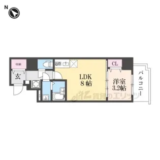 ArtizA尼崎立花【905号室】の間取り