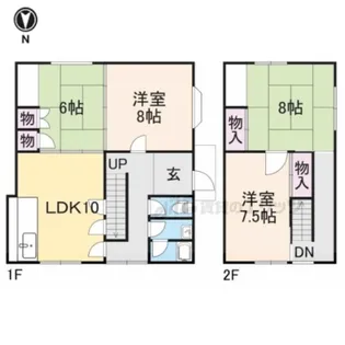 滋賀県長浜市平方町【一戸建】の間取り