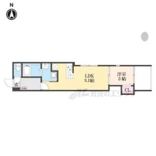 ハーモニーテラス淀下津町?【1階】の間取り