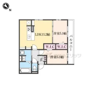 ビクトワールⅡ【2階】の間取り