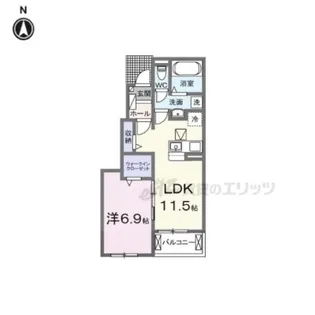 ロジュマン・ボヌール【103号室】の間取り