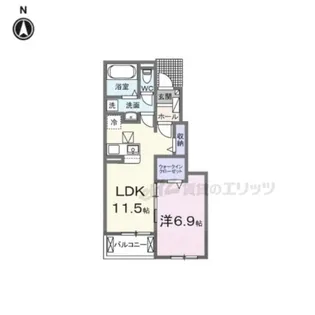 ロジュマン・ボヌール【105号室】の間取り