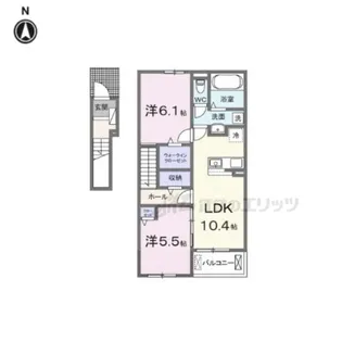 ロジュマン・ボヌール【204号室】の間取り