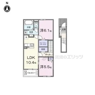 ロジュマン・ボヌール【205号室】の間取り