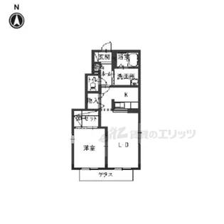 ヴィラ・ライスシャワーC【1階】の間取り