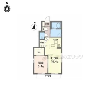 ヴィラ・ライスシャワーC【1階】の間取り