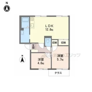 ハイツ池田A【1階】の間取り