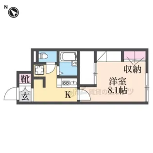 レオパレス後楽【1階】の間取り