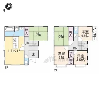 奈良県奈良市五条西1丁目【一戸建】の間取り