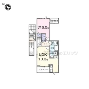 ミウ・ヴィーヴル【204号室】の間取り