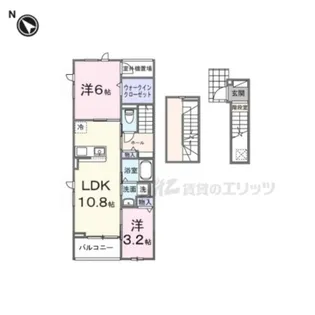 ミウ・ヴィーヴル【303号室】の間取り