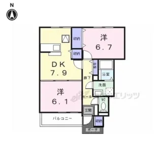 ソレイユ【1階】の間取り
