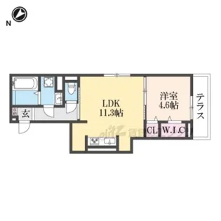 ラヴィベル本堅田【1階】の間取り