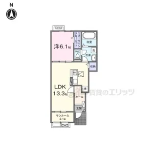 ベアリーガーデン【102号室】の間取り