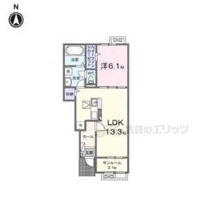 ベアリーガーデン【103号室】の間取り