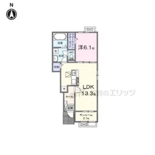 ベアリーガーデン【105号室】の間取り