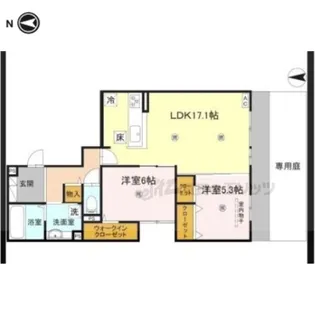 カサ・リチェル【1階】の間取り