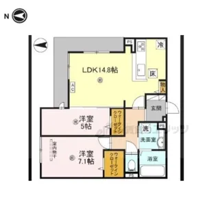 カサ・リチェル【1階】の間取り