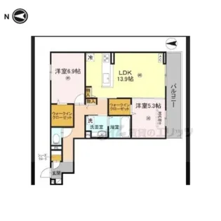 カサ・リチェル【2階】の間取り