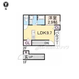 エトワール下坂浜A【201号室】の間取り