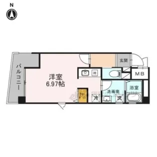 ONLY ONE小花【4階】の間取り