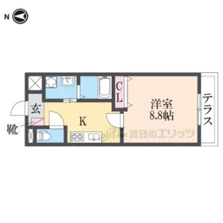 グランドコート【103号室】の間取り