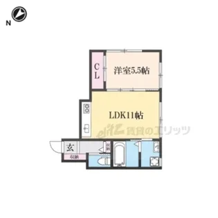 ランマンスクエア【202号室】の間取り