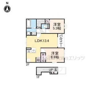 プラシード・アロッジオ?【201号室】の間取り