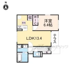 プラシード・アロッジオⅣ【1階】の間取り