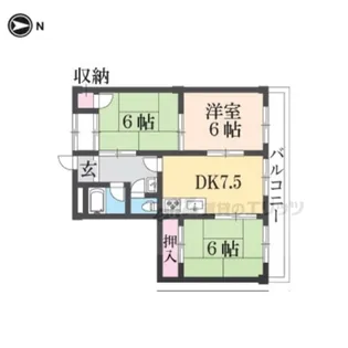 シティロイヤル高田市駅【401号室】の間取り