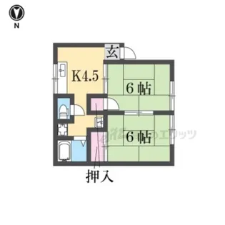 レイクキャピタル滋賀里【108号室】の間取り