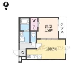 フジパレス稲田本町【1階】の間取り