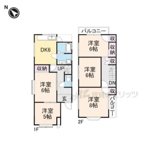 奈良県生駒市新生駒台【一戸建】の間取り