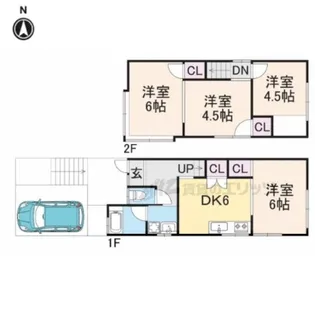 滋賀県大津市稲津1丁目【一戸建】の間取り