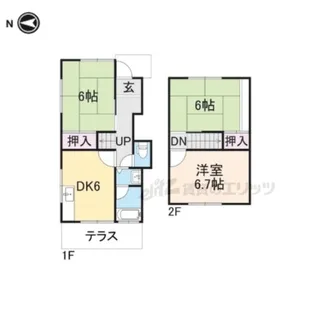 堀古貸家【1階】の間取り