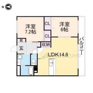 レジデンス口酒井【3階】の間取り