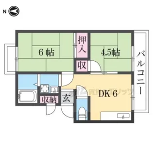 ハイツナガサワA【201号室】の間取り
