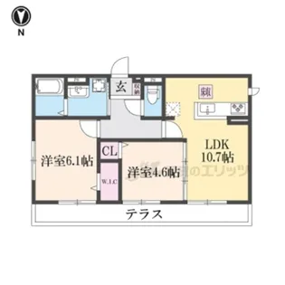 リバティスクエア楓【103号室】の間取り