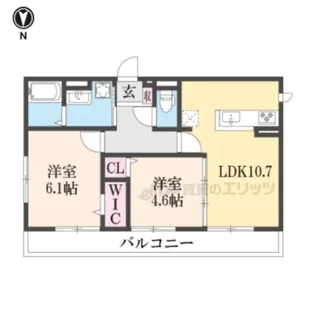 リバティスクエア楓【203号室】の間取り