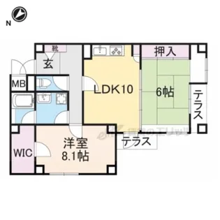 ドムール稲野【106号室】の間取り